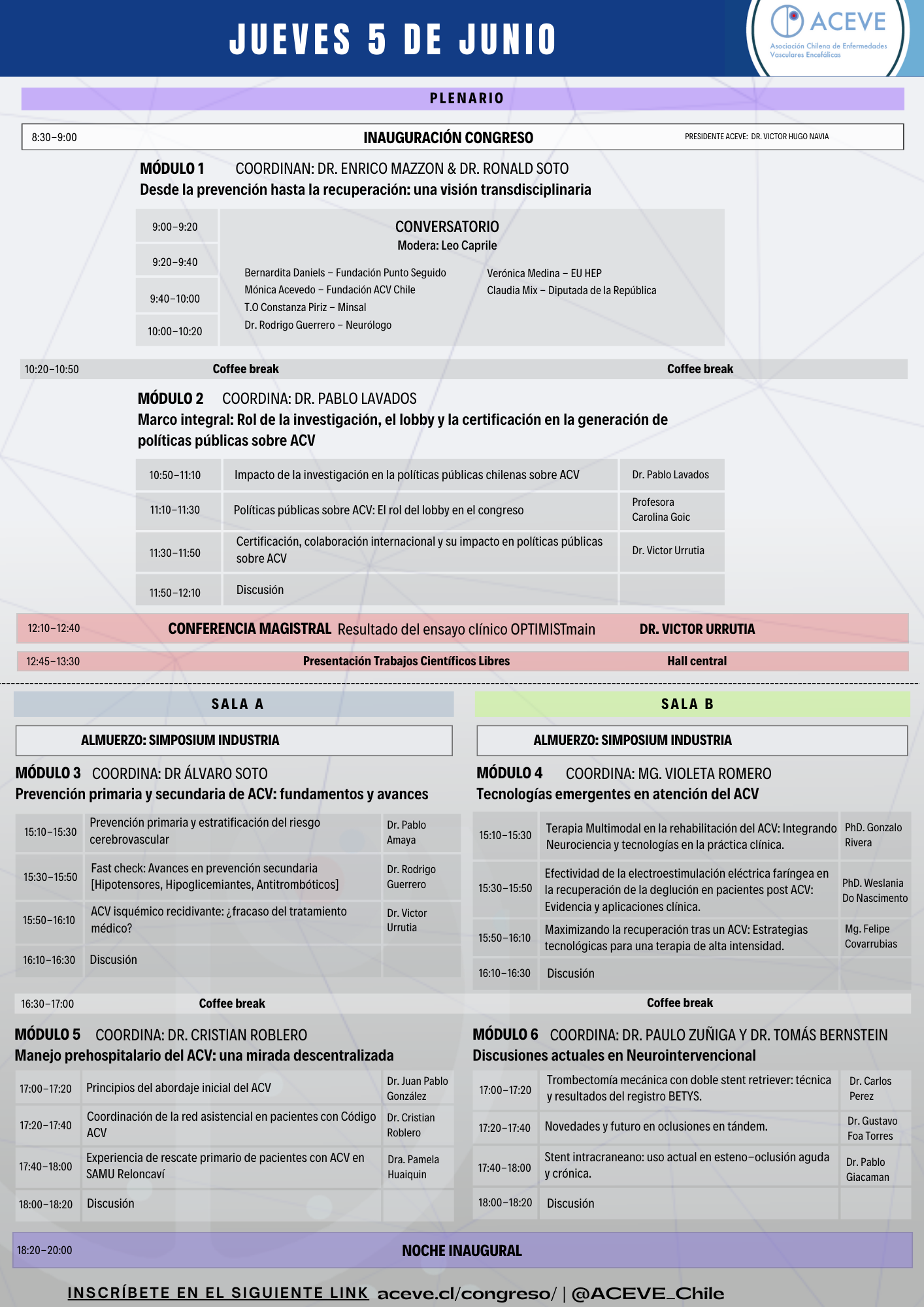 Programa Jueves 3er congreso chileno de ACV